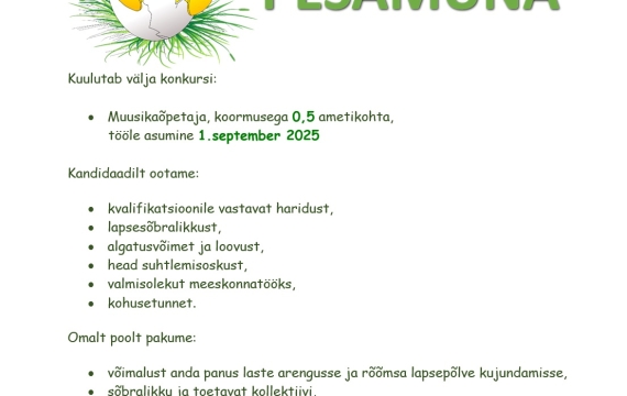 Ootame oma meeskonda muusikaõpetajat